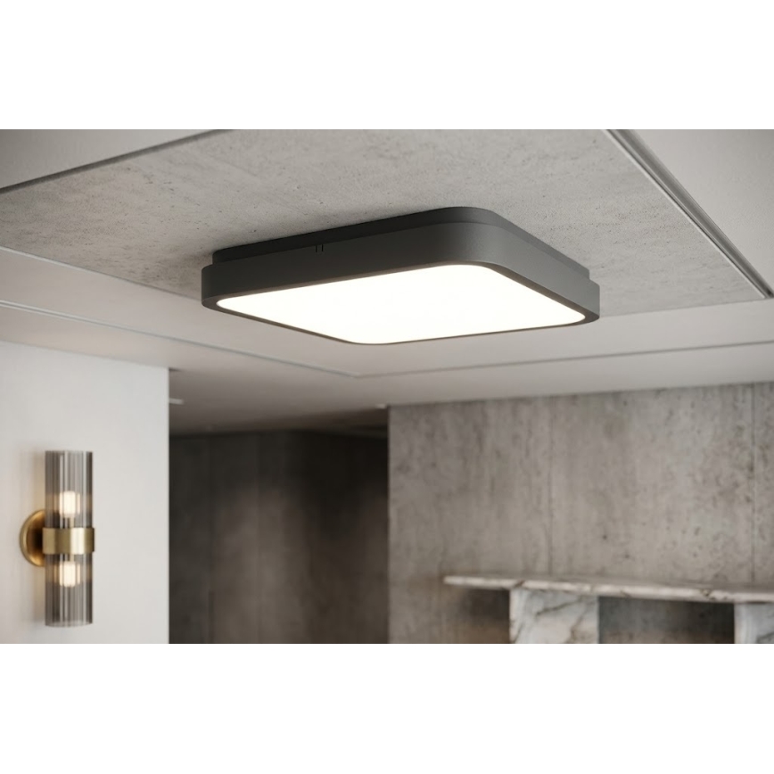 BRILAGI - ZENNA LED Bathroom Ceiling Light LED/24W/230V 34.5x34.5 cm IP44 Anthracite