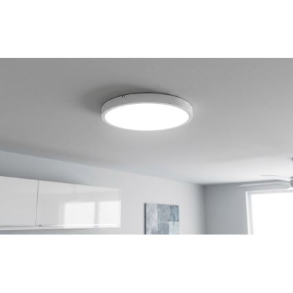 BRILAGI - ZENNA LED Bathroom Ceiling Light with Sensor, 24W/230V, Ø 35 cm, IP44, White + Remote Control