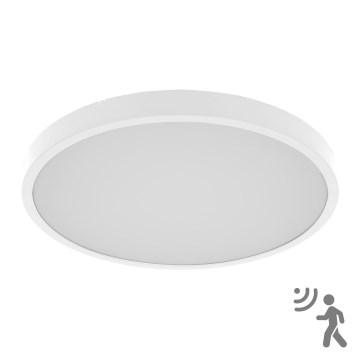Brilagi - ZENNA LED Bathroom Ceiling Light with Sensor LED/18W/230V Ø 29.5 cm IP44 White + Remote Control
