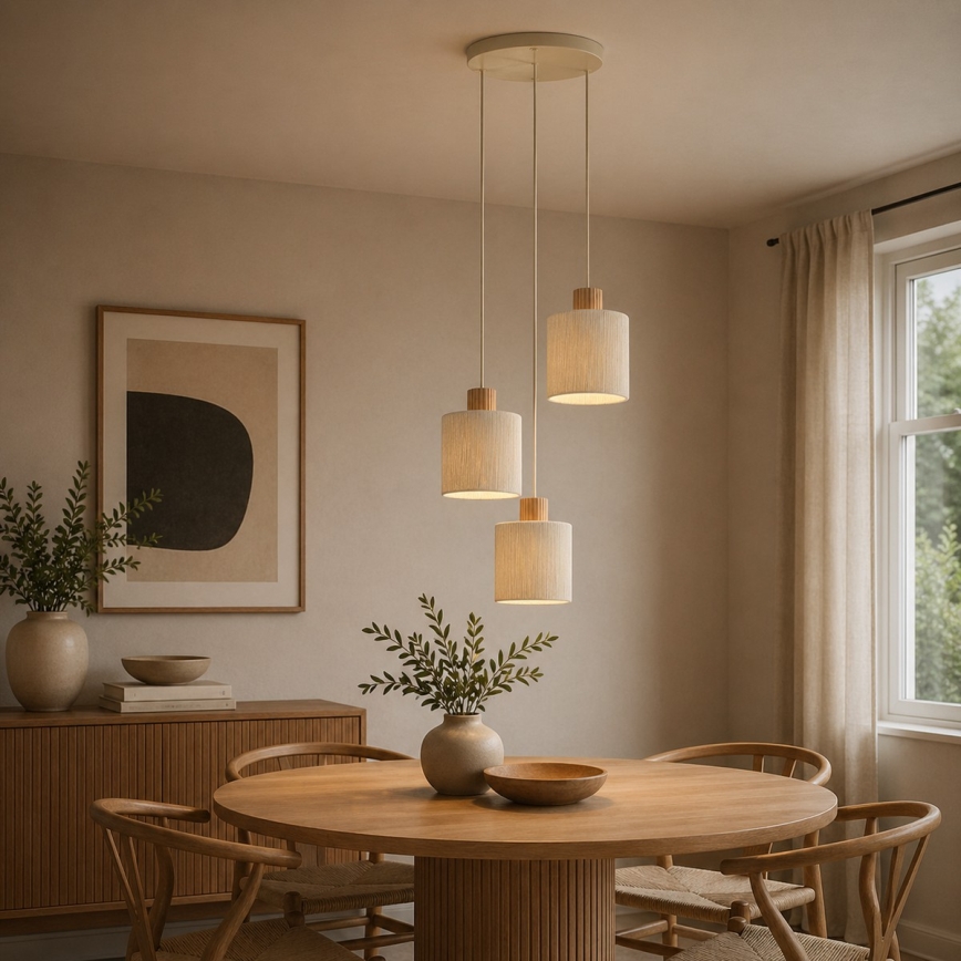 Brilliant - ARLO cable pendant light 3xE27/20W/230V Ø 40 cm cream