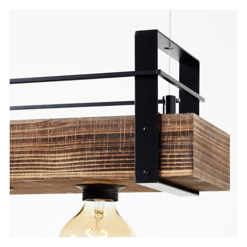 Brilliant - BANKWOOD cable pendant light 5xE27/28W/230V poplar