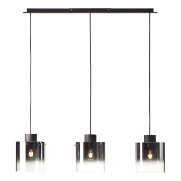 Brilliant - BETH cable pendant 3xE27/60W/230V black/smoked