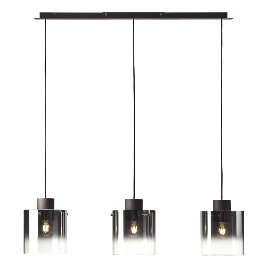 Brilliant - BETH cable pendant 3xE27/60W/230V black/smoked