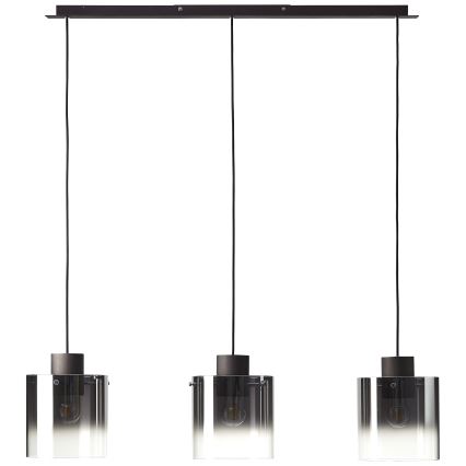 Brilliant - BETH cable pendant 3xE27/60W/230V black/smoked