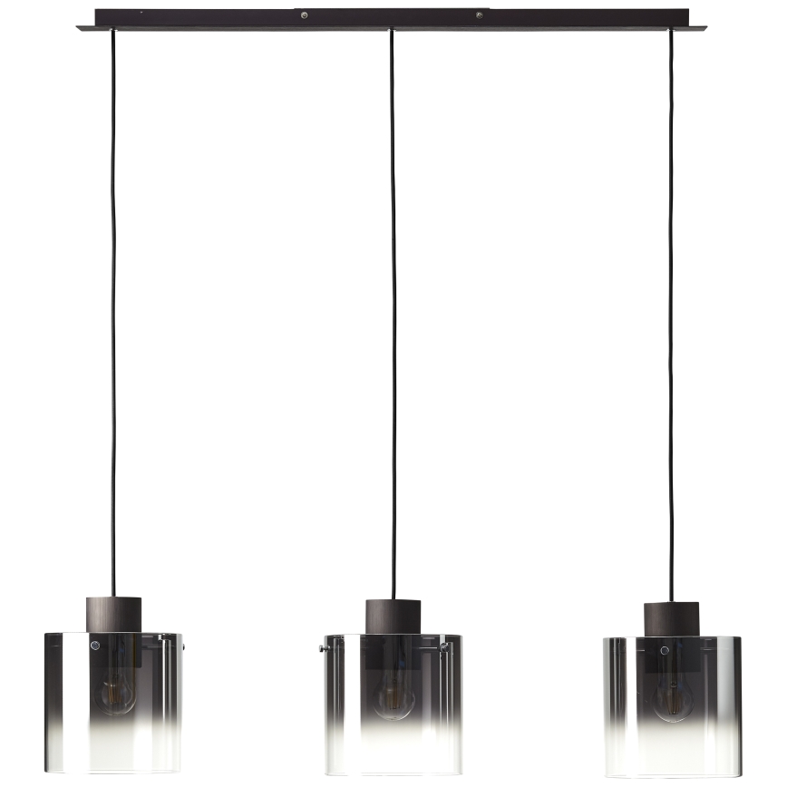 Brilliant - BETH cable pendant 3xE27/60W/230V black/smoked