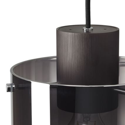 Brilliant - BETH cable pendant 3xE27/60W/230V black/smoked