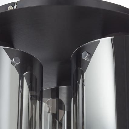 Brilliant - BETH Ceiling Light 3xE27/60W/230V Ø 37 cm Black/Smoked