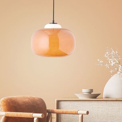 Brilliant - BLOP Pendant Light on Cable 1xE27/60W/230V, Orange