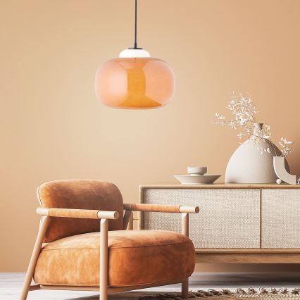 Brilliant - BLOP Pendant Light on Cable 1xE27/60W/230V, Orange