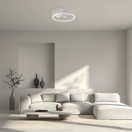 Brilliant - LED Dimmable Ceiling Light with Fan CAPO LED/36W/230V 2700-6500K Ø 48 cm White + Remote Control