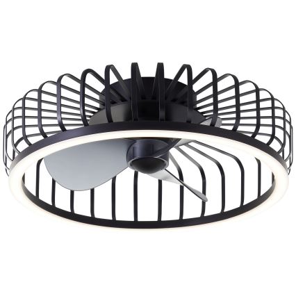 Brilliant - Dimmable LED ceiling light with fan CAPO LED/36W/230V 2700-6500K Ø 48 cm black + remote control