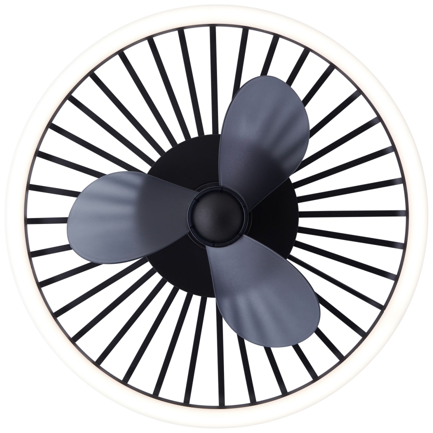 Brilliant - Dimmable LED ceiling light with fan CAPO LED/36W/230V 2700-6500K Ø 48 cm black + remote control