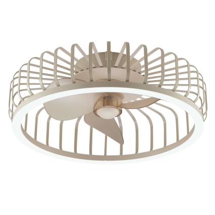 Brilliant - Dimmable LED ceiling light with fan CAPO LED/36W/230V 2700-6500K Ø 48 cm beige + remote control