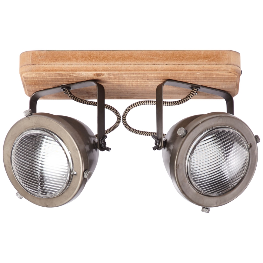 Brilliant - CARMEN WOOD Spotlight 2xGU10/5W/230V Eucalyptus
