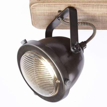 Brilliant - CARMEN WOOD Spotlight 3xGU10/5W/230V Brown
