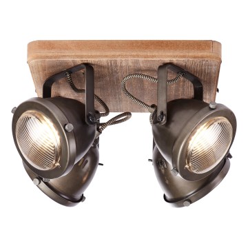 Brilliant - CARMEN WOOD Spotlight 4xGU10/5W/230V Eucalyptus
