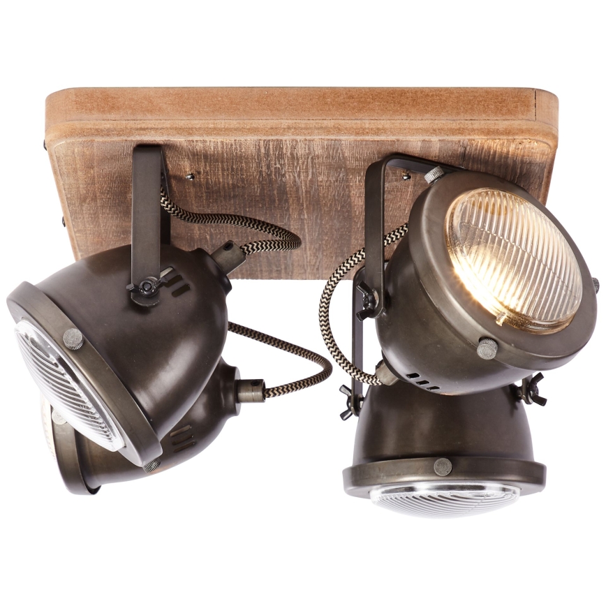 Brilliant - CARMEN WOOD Spotlight 4xGU10/5W/230V Eucalyptus
