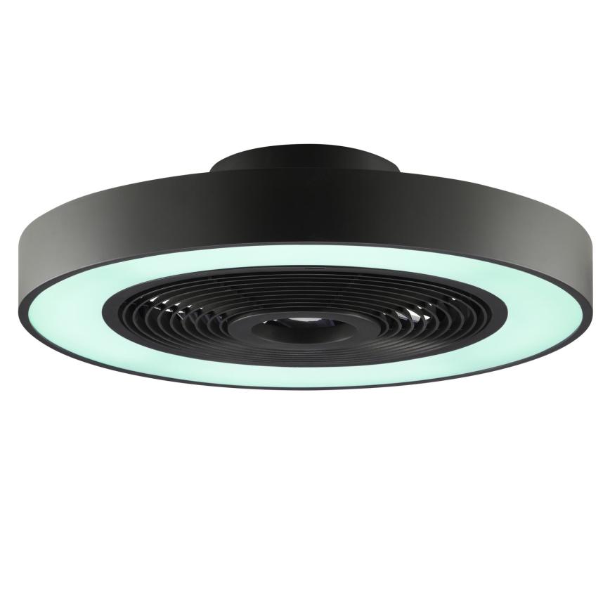 Brilliant - LED RGBW Dimmable ceiling light with fan CATANIA LED/37W/230V 2700-6500K Ø 48.6 cm black + remote control