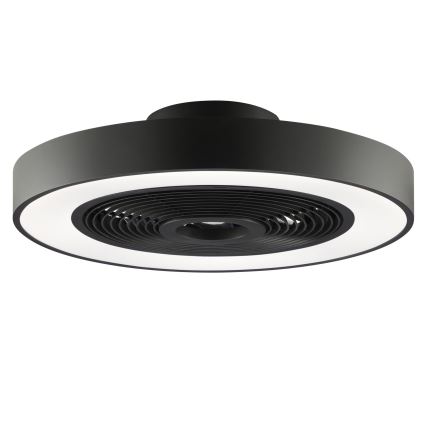 Brilliant - LED RGBW Dimmable ceiling light with fan CATANIA LED/37W/230V 2700-6500K Ø 48.6 cm black + remote control
