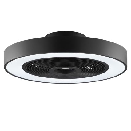 Brilliant - LED RGBW Dimmable ceiling light with fan CATANIA LED/37W/230V 2700-6500K Ø 48.6 cm black + remote control