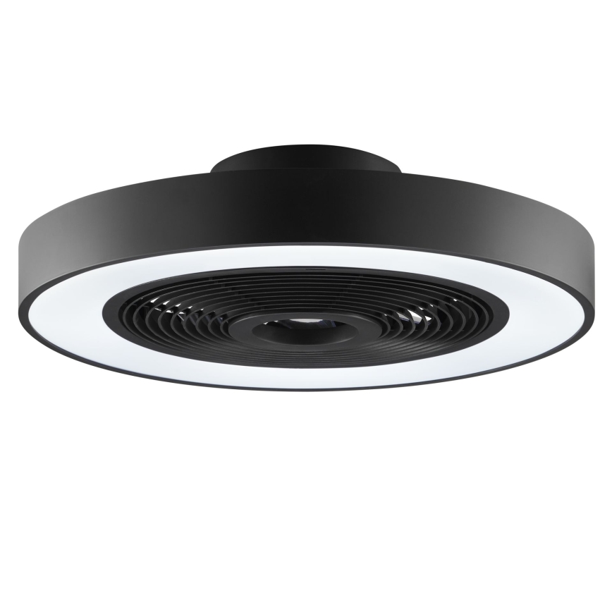 Brilliant - LED RGBW Dimmable ceiling light with fan CATANIA LED/37W/230V 2700-6500K Ø 48.6 cm black + remote control