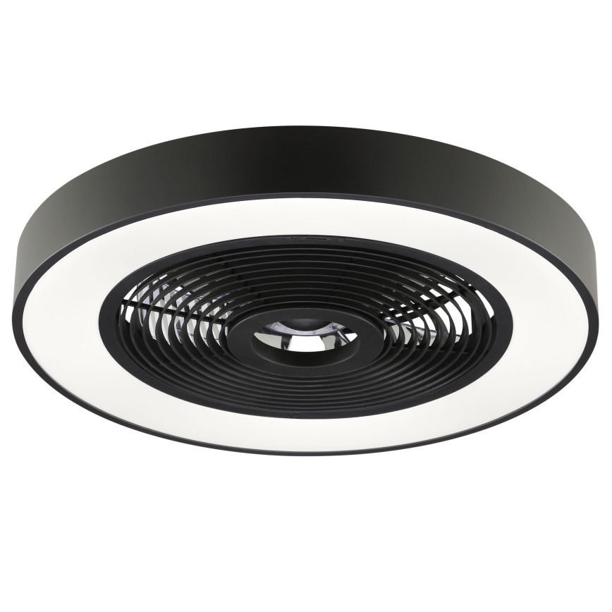 Brilliant - LED RGBW Dimmable ceiling light with fan CATANIA LED/37W/230V 2700-6500K Ø 48.6 cm black + remote control