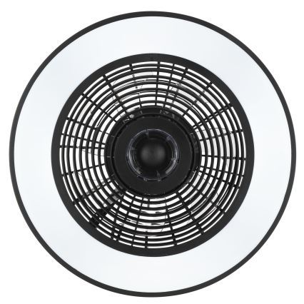 Brilliant - LED RGBW Dimmable ceiling light with fan CATANIA LED/37W/230V 2700-6500K Ø 48.6 cm black + remote control