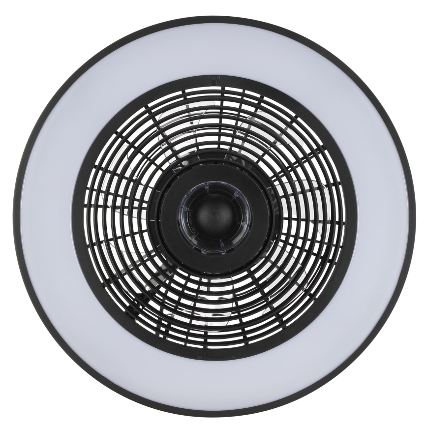 Brilliant - LED RGBW Dimmable ceiling light with fan CATANIA LED/37W/230V 2700-6500K Ø 48.6 cm black + remote control