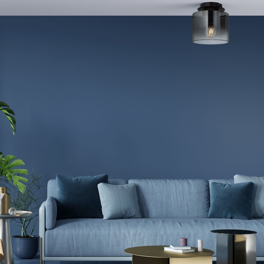 Brilliant - Ceiling light BETH 1xE27/60W/230V Ø 20 cm black/smoked