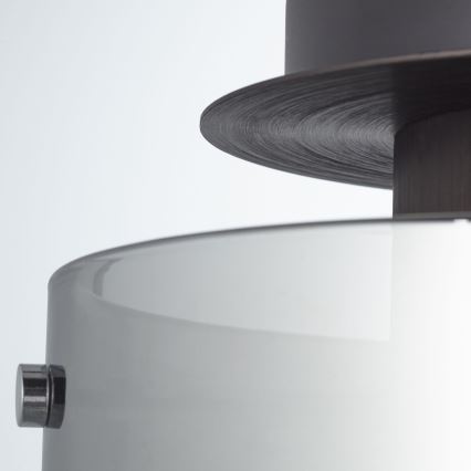 Brilliant - Ceiling light BETH 1xE27/60W/230V Ø 20 cm black/smoked