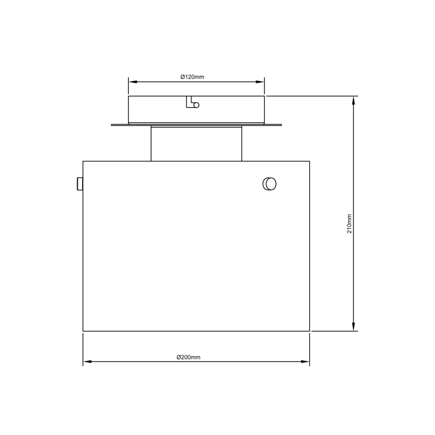 Brilliant - Ceiling light BETH 1xE27/60W/230V Ø 20 cm black/smoked