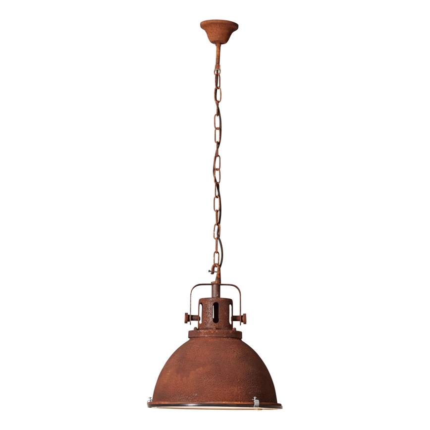 Brilliant - Chain-hung chandelier JESPER GLAS 1xE27/60W/230V copper finish