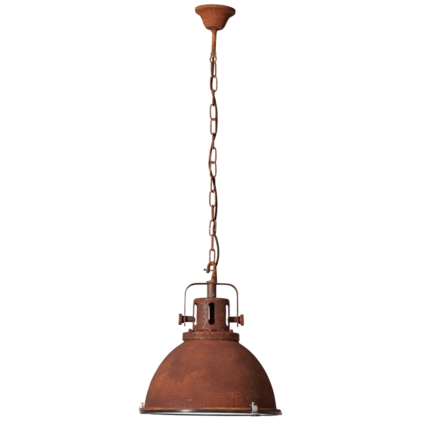 Brilliant - Chain-hung chandelier JESPER GLAS 1xE27/60W/230V copper finish