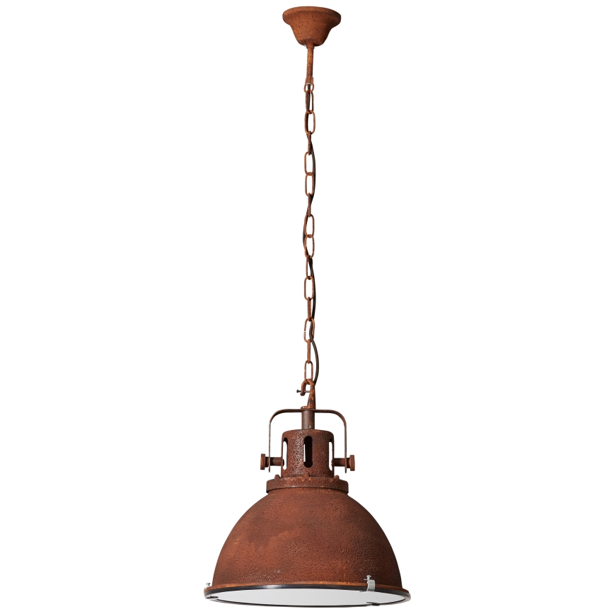 Brilliant - Chain-hung chandelier JESPER GLAS 1xE27/60W/230V copper finish