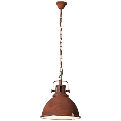 Brilliant - Chain-hung chandelier JESPER GLAS 1xE27/60W/230V copper finish
