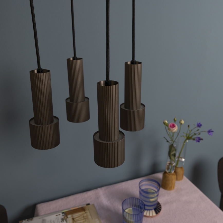 Brilliant - Chandelier on a string CADIZ 4xGU10/10W/230V d. 35 cm bronze