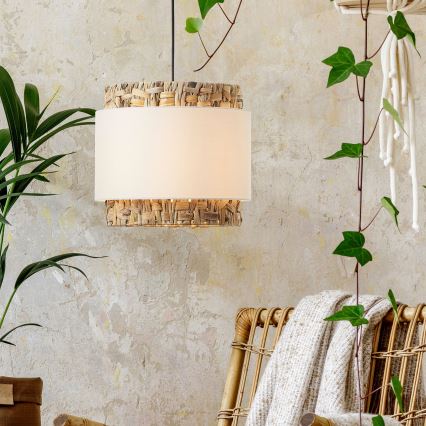 Brilliant - Chandelier on a string WATERLILLY 1xE27/60W/230V d. 35 cm creamy