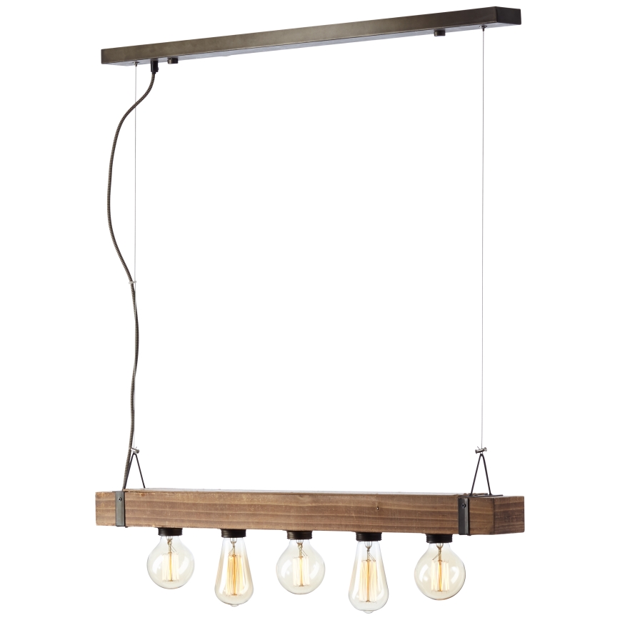 Brilliant - Chandelier on a string WOODHILL 5xE27/30W/230V - FSC certified