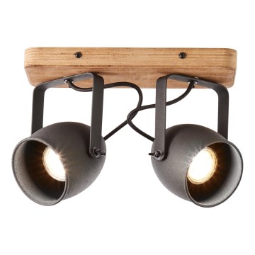 Brilliant - CROWTON 2xGU10/6W/230V Pine Spotlight