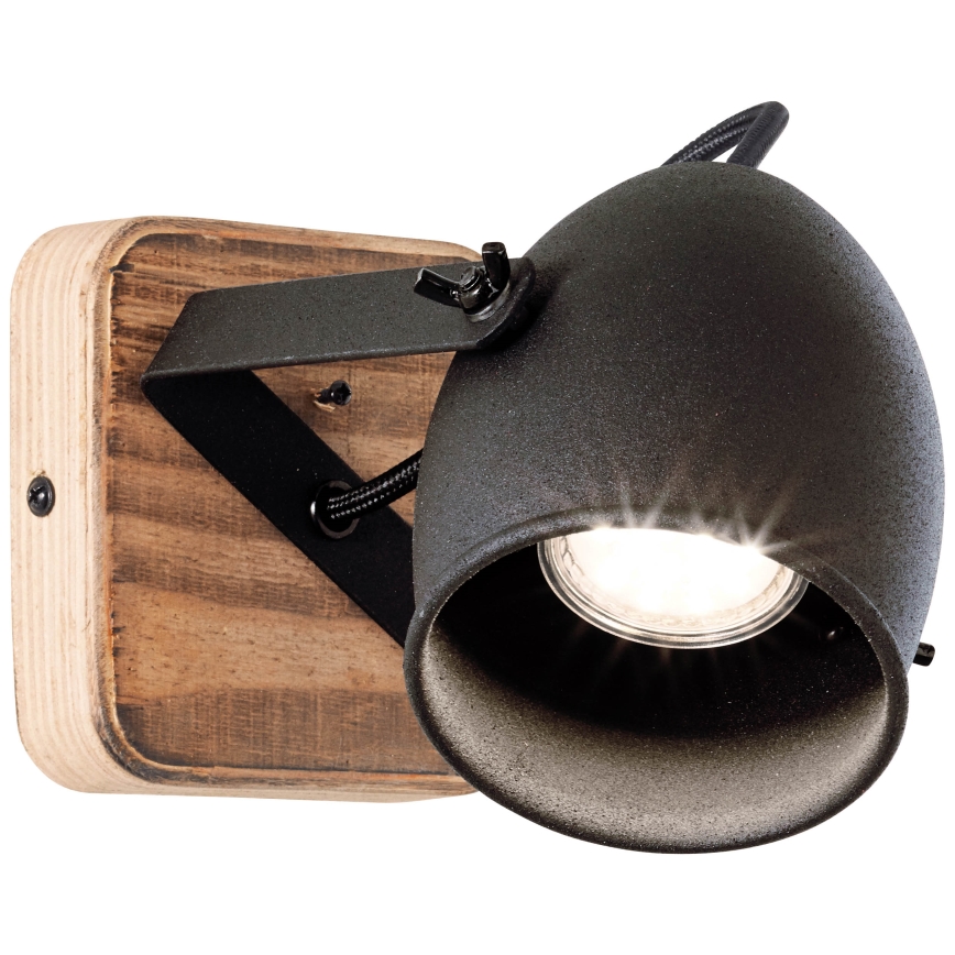 Brilliant - CROWTON Wall-Mounted Spotlight 1xGU10/6W/230V, Pine