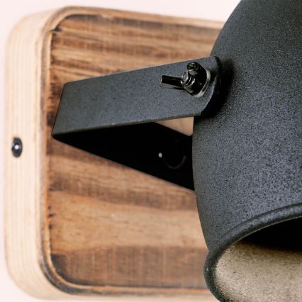 Brilliant - CROWTON Wall-Mounted Spotlight 1xGU10/6W/230V, Pine