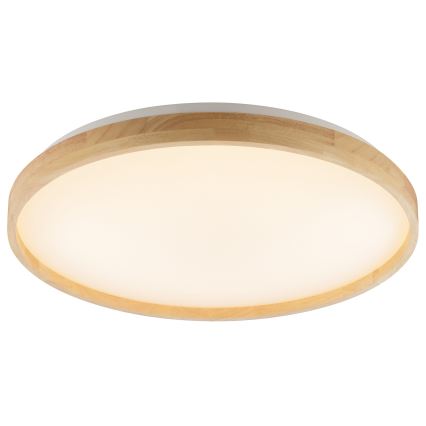 Brilliant - Dimmable ALSON LED Ceiling Light LED/17W/230V 3000-6500K diam. 49,5 cm Rubberwood + Remote Control