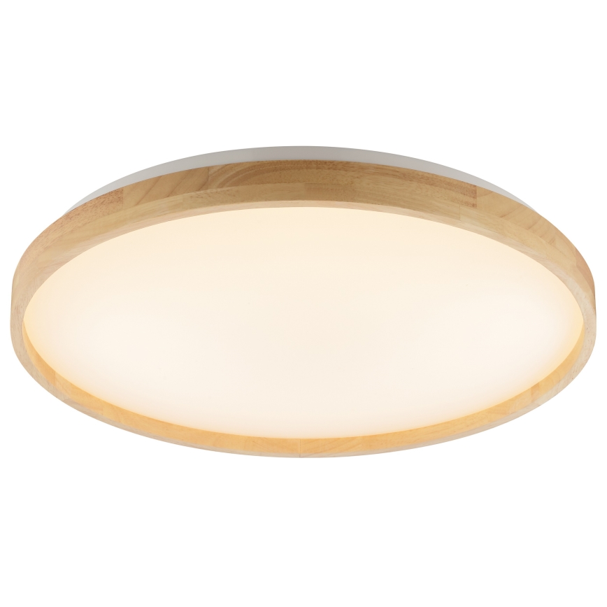 Brilliant - Dimmable ALSON LED Ceiling Light LED/17W/230V 3000-6500K diam. 49,5 cm Rubberwood + Remote Control