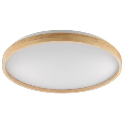 Brilliant - Dimmable ALSON LED Ceiling Light LED/17W/230V 3000-6500K diam. 49,5 cm Rubberwood + Remote Control