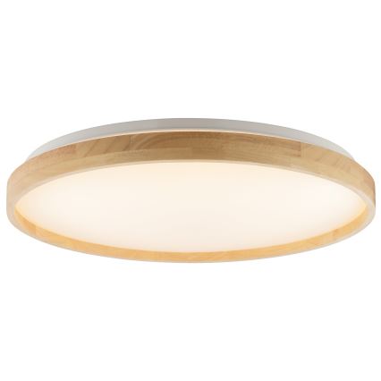 Brilliant - Dimmable ALSON LED Ceiling Light LED/17W/230V 3000-6500K diam. 49,5 cm Rubberwood + Remote Control
