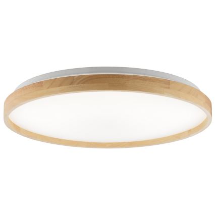 Brilliant - Dimmable ALSON LED Ceiling Light LED/17W/230V 3000-6500K diam. 49,5 cm Rubberwood + Remote Control