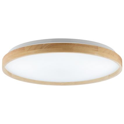Brilliant - Dimmable ALSON LED Ceiling Light LED/17W/230V 3000-6500K diam. 49,5 cm Rubberwood + Remote Control
