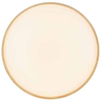 Brilliant - Dimmable ALSON LED Ceiling Light LED/17W/230V 3000-6500K diam. 49,5 cm Rubberwood + Remote Control