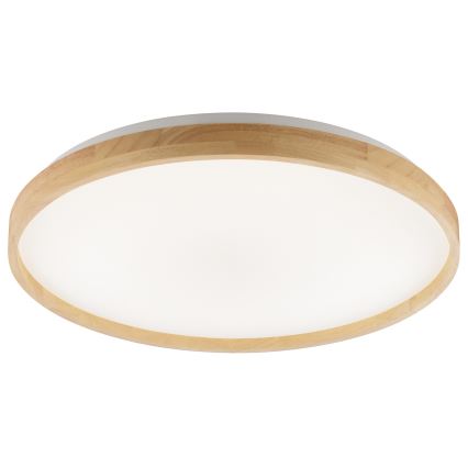 Brilliant - Dimmable ALSON LED Ceiling Light LED/21W/230V 3000-6500K Ø 49.5 cm Rubberwood + Remote Control