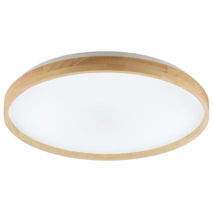 Brilliant - Dimmable ALSON LED Ceiling Light LED/21W/230V 3000-6500K Ø 49.5 cm Rubberwood + Remote Control